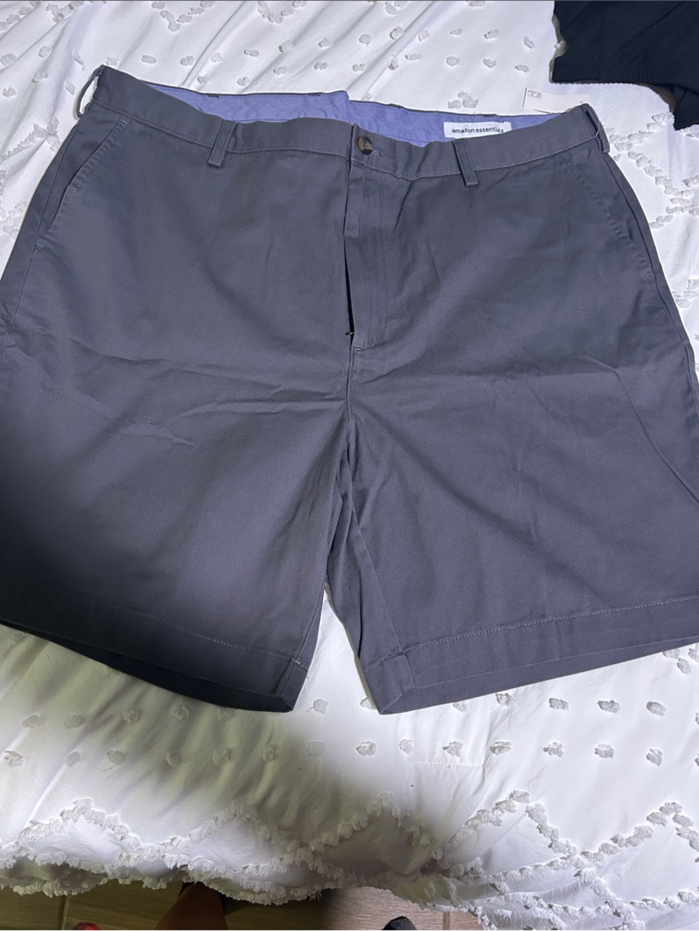 Amazon Essentials Men's Flat Front Shorts in Charcoal